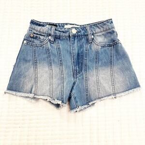 Habitual Girl Mid Rise Shorts sz 7/8 Habitual Pintuck Jean Shorts Denim Shorts